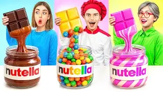 Me vs Grandma vs Chef Cooking Challenge! Kitchen Battle for 24 Hours by YUMMY JELLY
