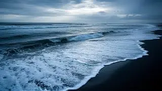 Drift Into Calm Rest 🌊 6 Hours of Peaceful Night Beach Waves to Relax Your Mind