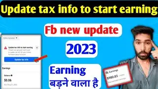 Facebook  tax info update problem |Fb payment not received |update tax info to start earning|