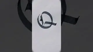 How to write Q in Gothic Calligraphy  #calligraphy #art #viral #tutorial #asmr #shorts