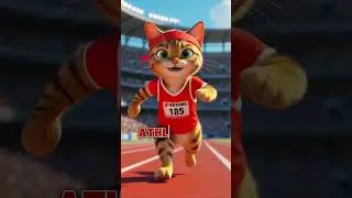 🏅 Athlete Cat Wins the Race! | Cute Cat on Track 🐾🏃&zwj;♂️ #shorts