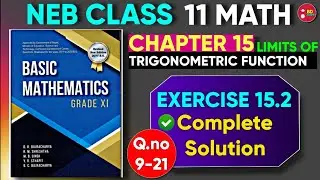 Complete Solution of Exercise 15.2, Chapter 15 - Limits and Continuity (Class 11)  Basic Mathematics