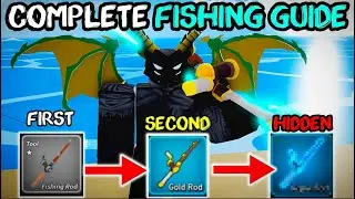 Blox Fruits Update COMPLETE FISHING GUIDE! HOW TO UPGRADE FISHING RODS AND BAITS (UPDATE 27)