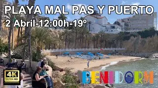 Benidorm - Playa Mal Pas y Puerto deportivo - 2 Abril 2025 - Costa Blanca - Alicante - Espa&ntilde;a - 4K.