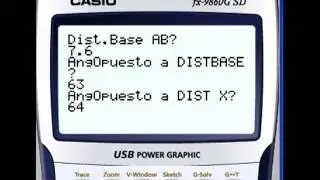 calculadora CASIO fx 9860g sd triangulacion