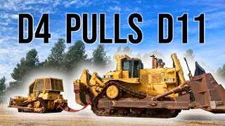 CAT D4 Pulls Big D11 Bulldozer!!