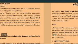 EIL - PSU Recruitment Through Gate - 2018 & 2019 passouts- No fees- 60000 Salary