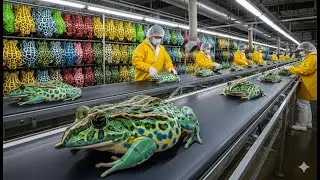 Inside Modern Frog Leather Factory: From Raw Frog Skins to High-End Fashion Goods (Full Process)