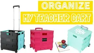 ORGANIZE & DECLUTTER my teacher cart with me