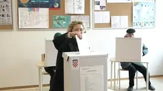 Green-left candidate Ivana Kekin casts ballot in Croatia&rsquo;s presidential election