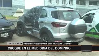 Herido leve en colisi&oacute;n sobre la Ruta Nacional A012