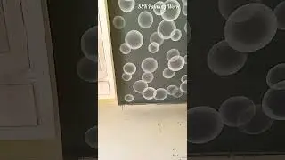 wall design | 3d bubbles #design #youtubeshorts #painting #wall#viral #video #shorts