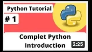 Python for Beginners - Learn Python in a few Hour Let 1 Python Tutorial Python Programming Tutorial