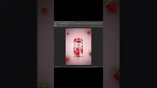 🎨 Simple Sparkling Water Poster Design | Speed Art 🍓💦 #photoshop #photoshopcafe #designerinspiration