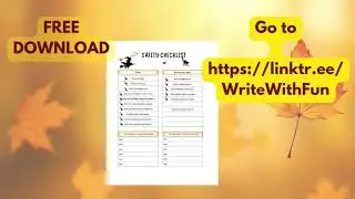 Free Trick or Treat Safety Checklist with rules to keep kids safe. Free Download @Write_with_Fun 