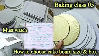 How to choose Cake Board size and boxes Baking Class For Beginners | Beginners special