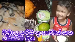 බබාලට හදපු රස බ්ලූබෙරි ඩෙසර්ට් එක❤️😋