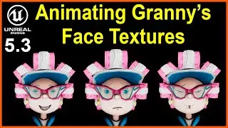 Animating Face Textures on Sporty Granny from Mixamo (and fixing the default broken materials) #ue5