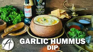 Garlic Hummus Dip | Easy Hummus Recipe | How to make Hummus from scratch.