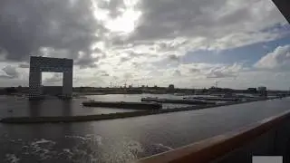 Timelapse depature Nieuw Statendam from Passenger Terminal Amsterdam