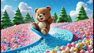 Teddy Tumbles on the Marshmallow Mountain | Sweet Adventure Song for Kids | Teddy Tumbles Rhyme