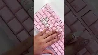 adding bunny keycaps to my gravastar mercury k1 (sakura pink) 🌸 #gravastar #mercuryk1 #keyboardasmr