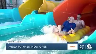 Reporter T.A. Walker rides the new water coaster at Rapids Waterpark