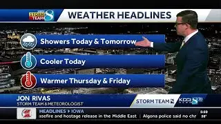 Iowa weather: Cooler rainy days before the end of week warm up