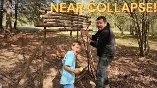 The GIANT Mistake That Almost Destroyed Our Bushcraft Cabin Father & son project EP. 2