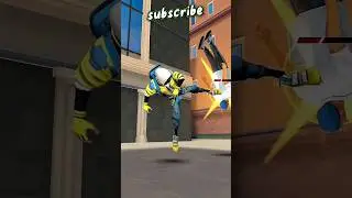 Spiderman beats up bandits with his web-slinging machine  | #spiderfighter3 #shorts #mobilegame