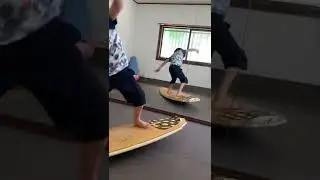 kid training surf turning inside #surftraining