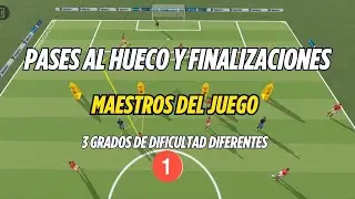Pases al hueco y finalizaciones para f&uacute;tbol base. Ense&ntilde;a a dar pases entre l&iacute;neas.
