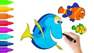 Coloring Book Finding Nemo Fish Coloring Pages l Coloring Book Videos For Children