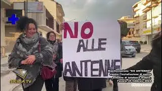 www.siciliatv.org - 25 febbraio '24. Manifestazione contro installazione di Antenne Telefonia Mobile