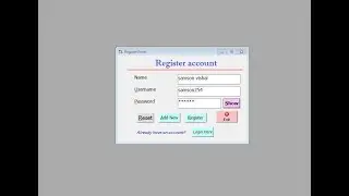 How to create a Login and Registration program in vb 6.0 With show password and hide .