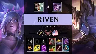 Riven Mid vs Syndra: Legendary - NA Grandmaster Patch 14.23