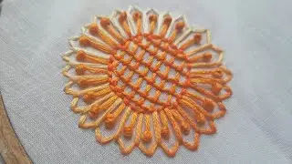 Easy Fly Stitch Flower Embroidery (Hand Embroidery Work)