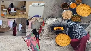 حميت الفرن وفتحت باب الدار والجيران دخلو تجمر عيش غسيل زمان غليت الابيض وزهرت الغسيل بيهفهف  من نظاف