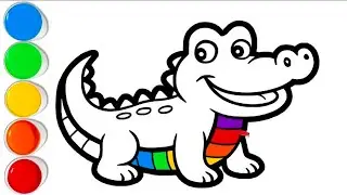 How to Color a Crocodile Drawing Step by Step | Easy & Fun Art  