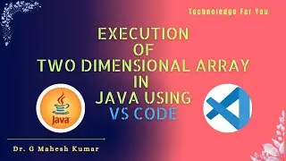 EXECUTION OF TWO-DIMENSIONAL ARRAY USING VS CODE