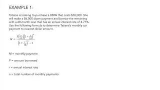 MATH: Auto and Mortgage Monthly Payments [LEARN IT]