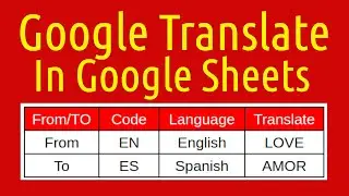 How to Use Google Translate in Google Sheet