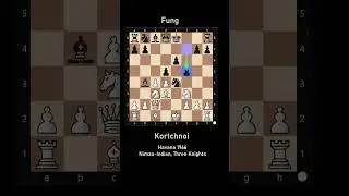 GREAT MINIATURE GAME :  KORTCHNOI vs. FUNG :  1966 Havana  #shorts #tactics #games #chess