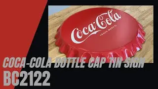 Coca-Cola Bottle Cap Tin Sign by Desperate Enterprises at California Car Cover BC2122