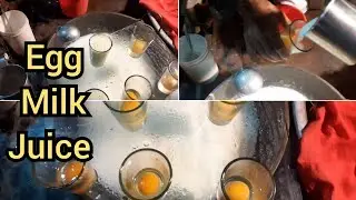 The Egg Milk Juice - Hot Milk shake . Street Drink
