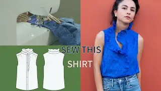 Sew a sleeveless top with ruffles | with PDF sewing pattern