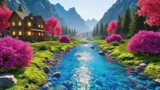 Relaxing Piano & Nature 🌿 Whispering Birds and Mountains for Deep Sleep, Meditation & Stress Relief