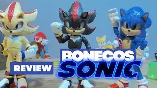 Review detalhada dos 3 bonecos Sonic, Shadow e Super Shadow do filme Sonic 3 (jakks pacific)