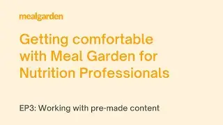 EP3: Working with pre-made content
