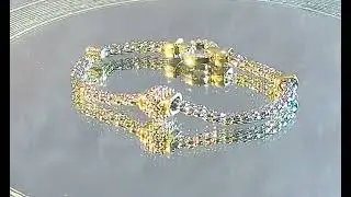 Two tone silver and gold bracelets 